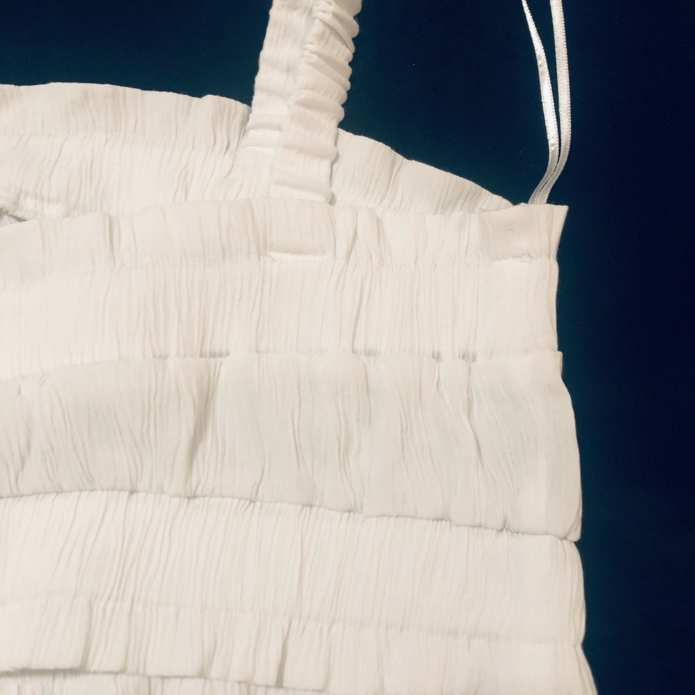 H&M Ruched Crop Top in White size M - Picture 8 of 9